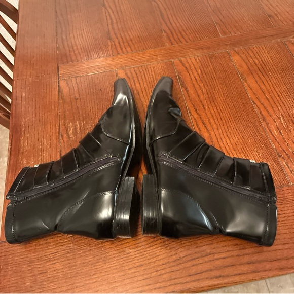 Demonia Brogue 06 Ankle Boot Men’s 12 Unisex Black Nappa Faux Leather Skulls - Picture 9 of 15